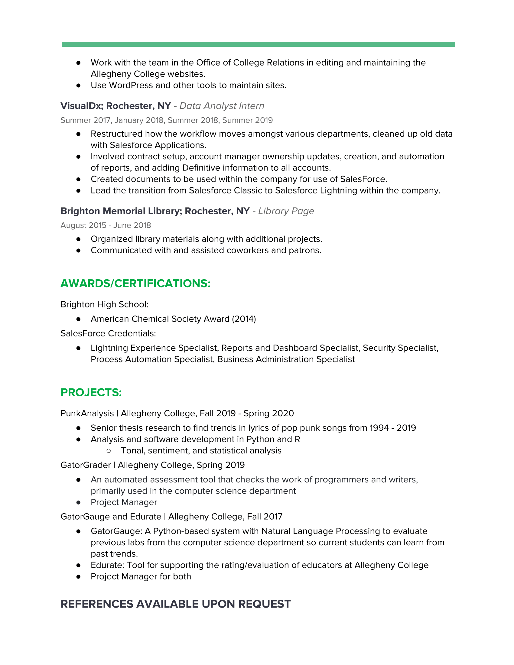Resume(2)